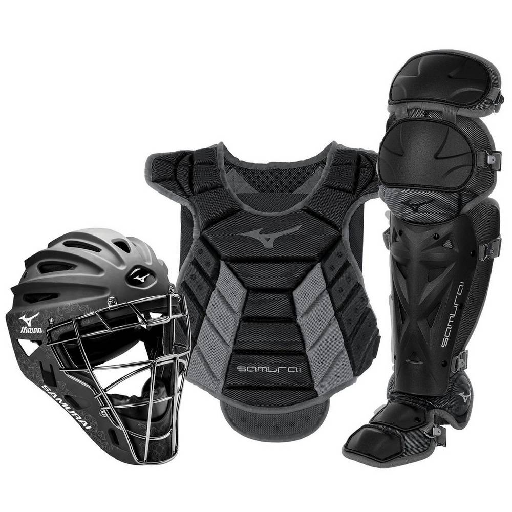 Mizuno Women's Samurai Boxed Catcher’s Gear Set (14-15") Black/Grey (380421-KST)